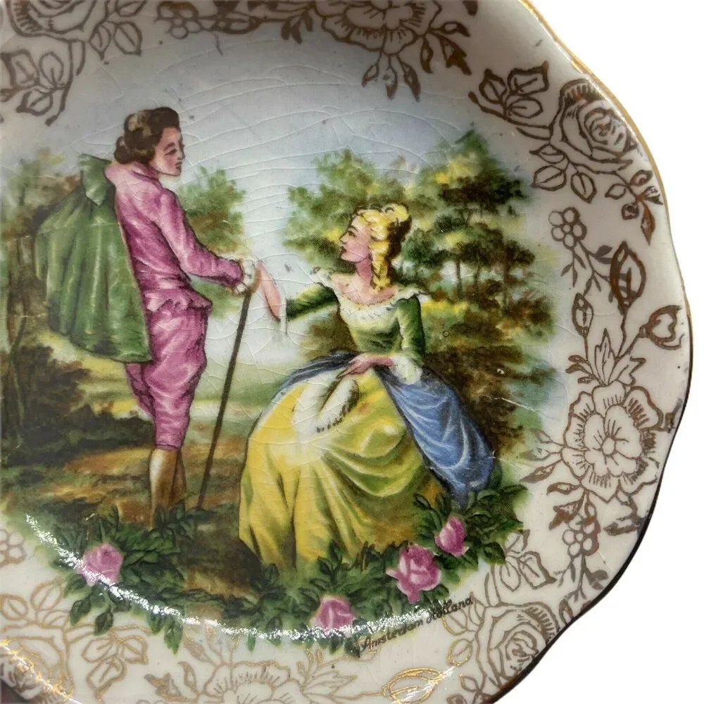 Collectible Plates James Kent Longton Romance Vintage Lords & Ladies Set Of 4